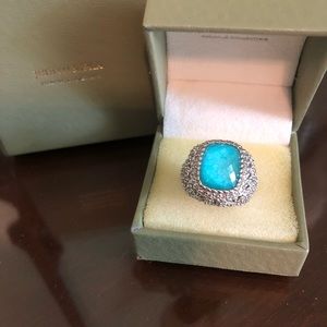 Judith Ripken Sterling Turquoise Doublet Ring